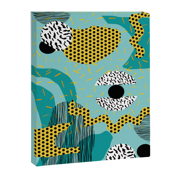 Boss - abstract 80s style memphis vibes patterns 1980's retro minimal throwback decor Canvas Print Gallery Image 1