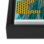 Boss - abstract 80s style memphis vibes patterns 1980's retro minimal throwback decor Framed Canvas Print Gallery Image 3