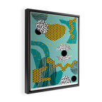 Boss - abstract 80s style memphis vibes patterns 1980's retro minimal throwback decor Framed Canvas Print Gallery Image 2