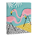 Bro - wacka design memphis throwback minimal retro hipster 1980s 80s neon pop art flamingo lawn Canvas Print Gallery Image 6