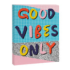Check it - good vibes happy smiles fun modern memphis throwback art 1980's 80's 80s 1980s 1980 neon  Canvas Print Gallery Image 6