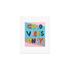 Check it - good vibes happy smiles fun modern memphis throwback art 1980's 80's 80s 1980s 1980 neon  Art Print Gallery Image 1