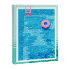 Chillin' - poolside palm springs vacation resort tropical swim swimming retro neon throwback 1980s Canvas Print Gallery Image 6