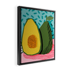 Choice - wacka memphis throwback retro neon fruit avocado vegetable vegan vegetarian art decor Framed Canvas Print Gallery Image 2