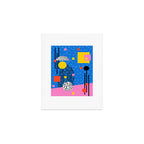 Crank - 80s retro throwback minimal abstract painting memphis style trendy vibes all day Art Print Gallery Image 1