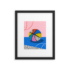 Dish - memphis art print, basketball art print, sports art print, 80s art prints, retro art Framed Art Print Gallery Image 5