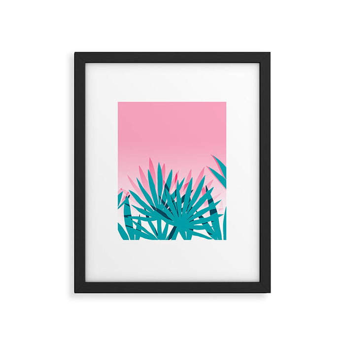 Dissed - memphis retro vintage neon pink pastel ombre trendy girl gift for hipster urban beach goer Framed Art Print Gallery Image 1