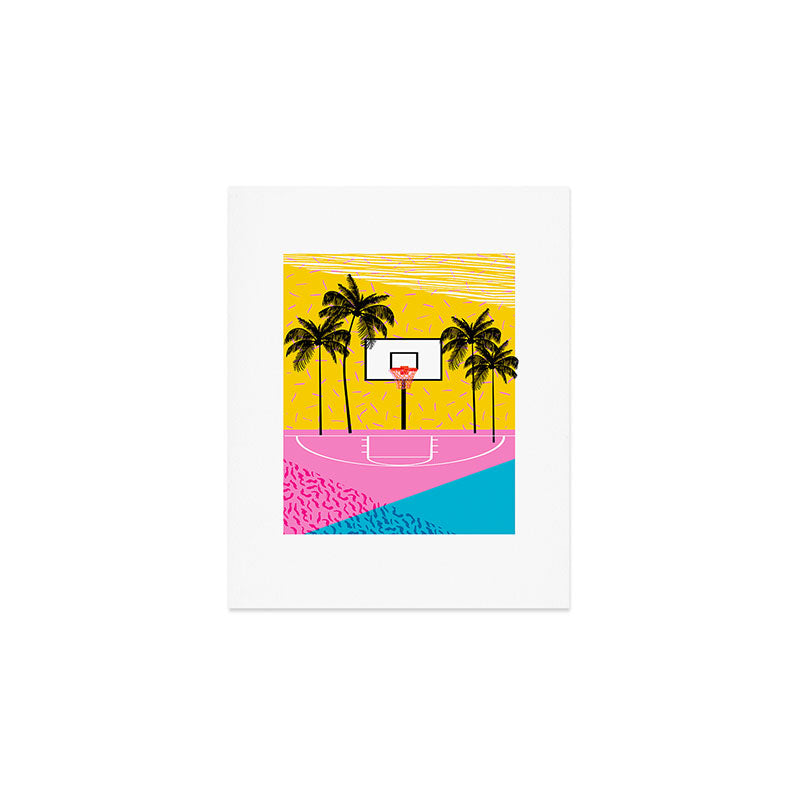 Dope - memphis retro vibes basketball sports athlete 80s throwback vintage style 1980's Art Print Gallery Image 1