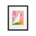 FeelFree - memphis throwback retro bird tropical nature animal parrot cockatoo 1980s 80s pop art Framed Art Print Gallery Image 5