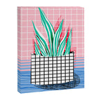 Glam - pop art memphis neon house plants throwback retro 80s style cool brooklyn style minimalism Canvas Print Gallery Image 6