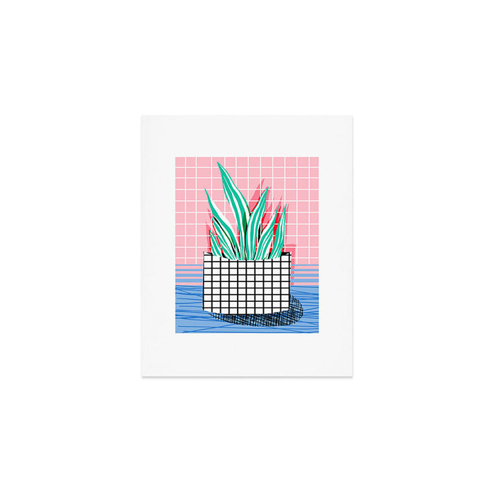 Glam - pop art memphis neon house plants throwback retro 80s style cool brooklyn style minimalism Art Print Gallery Image 1