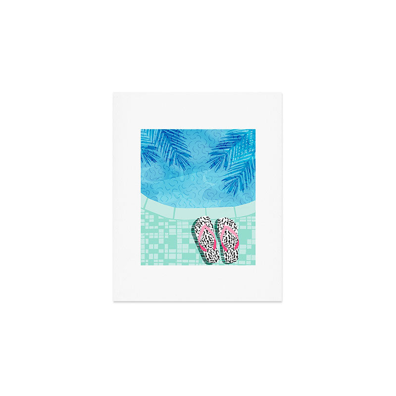Go Time - resort palm springs poolside oasis swimming athlete vacation topical island summer fun Art Print Gallery Image 1