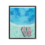 Go Time - resort palm springs poolside oasis swimming athlete vacation topical island summer fun Framed Canvas Print Gallery Image 6