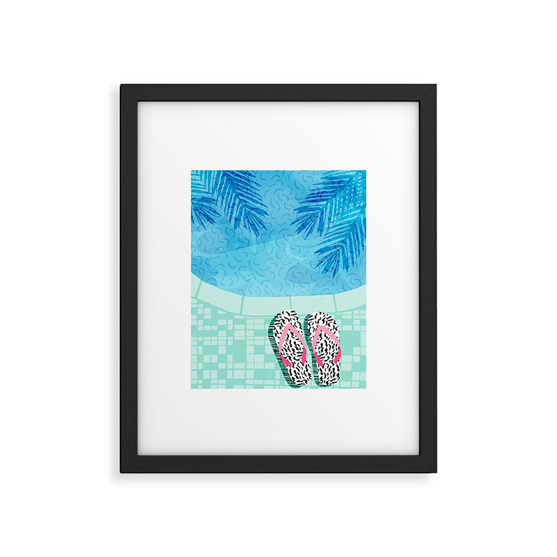 Go Time - resort palm springs poolside oasis swimming athlete vacation topical island summer fun Framed Art Print Gallery Image 5