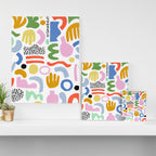 Helter Skelter - bright pattern, colorful, rainbow, abstract, shapes, pattern Canvas Print Gallery Image 3