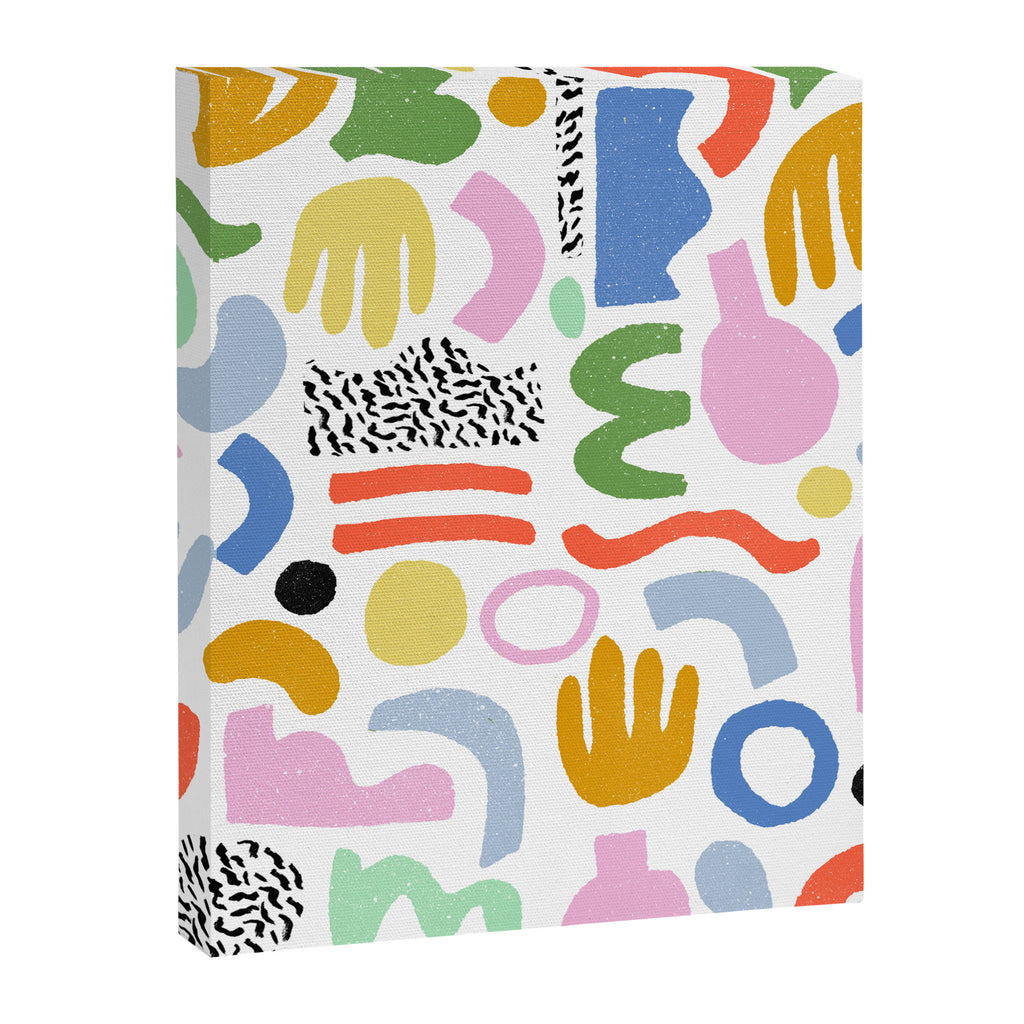 Helter Skelter - bright pattern, colorful, rainbow, abstract, shapes, pattern Canvas Print Gallery Image 8