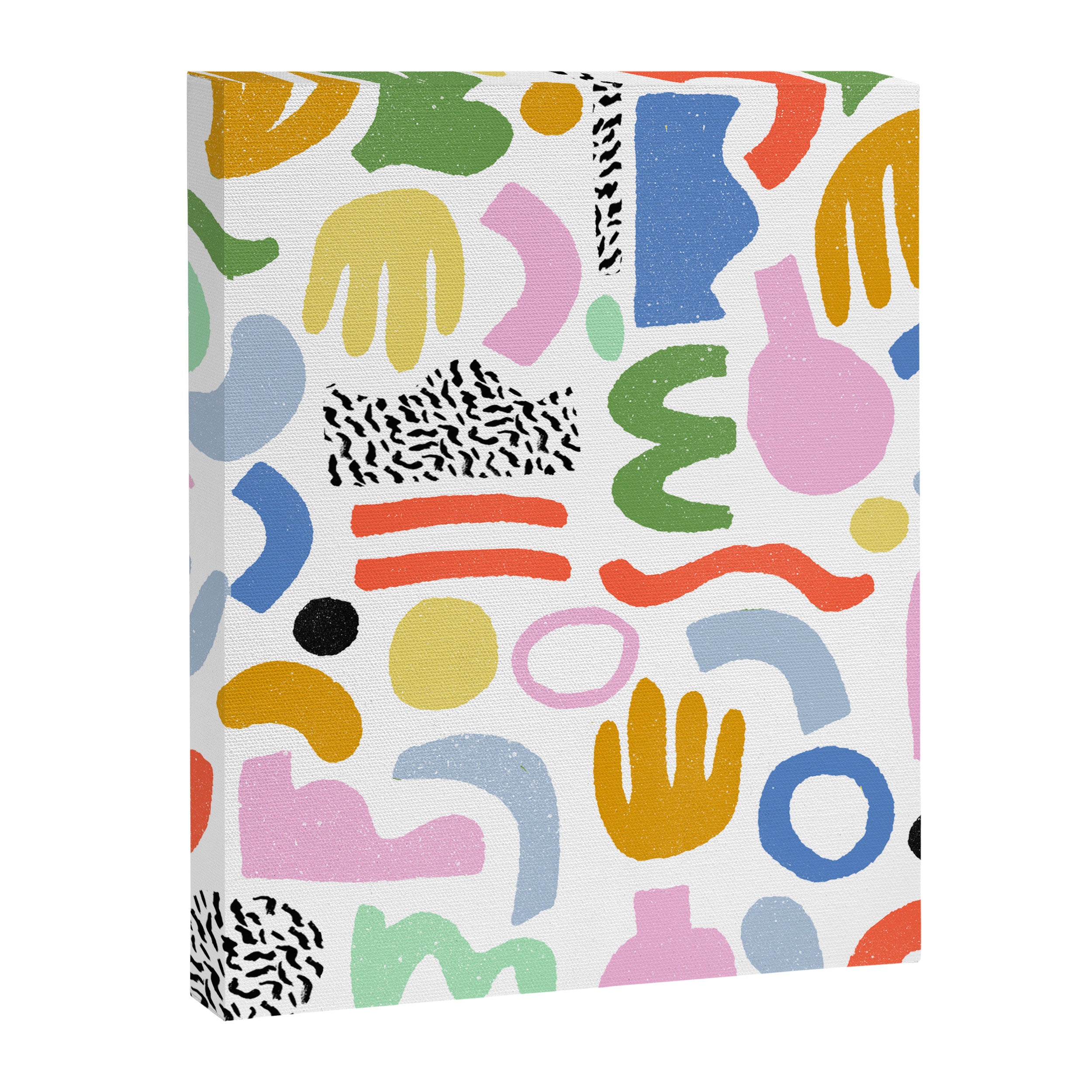 Helter Skelter - bright pattern, colorful, rainbow, abstract, shapes, pattern Canvas Print Gallery Image 8