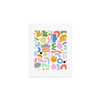 Helter Skelter - bright pattern, colorful, rainbow, abstract, shapes, pattern Art Print Gallery Image 1