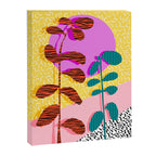Homefry - floral neon memphis dots grid pink sunset sunrise 1980 1980s 1980's 80s 80's throwback art Canvas Print Gallery Image 6
