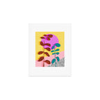 Homefry - floral neon memphis dots grid pink sunset sunrise 1980 1980s 1980's 80s 80's throwback art Art Print Gallery Image 1