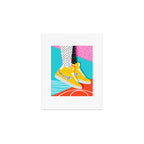Kid You Not - memphis retro shoes fashion throwback 80s style trends minimalist art neon Art Print Gallery Image 1