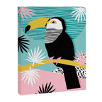 Loopy - wacka designs abstract bird toucan tropical memphis throwback retro neon 1980s style pop art Canvas Print Gallery Image 6