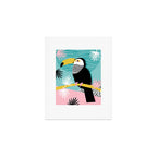 Loopy - wacka designs abstract bird toucan tropical memphis throwback retro neon 1980s style pop art Art Print Gallery Image 1