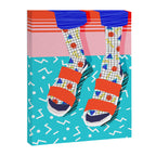 No Doi - memphis throwback retro classic style fashion 1980s 80s hipster shoes socks urban trendy Canvas Print Gallery Image 6