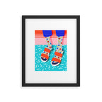 No Doi - memphis throwback retro classic style fashion 1980s 80s hipster shoes socks urban trendy Framed Art Print Gallery Image 5