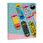 Omigod - 80s retro memphis skateboards pattern sports trendy 1980's vintage style retro Canvas Print Gallery Image 6