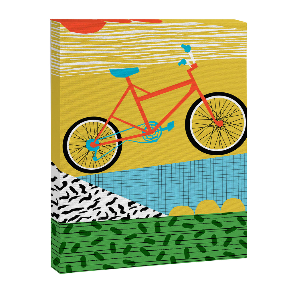 Outtie - velocitech mountain machine, biking, bicycle art print, cyclist gifts, bike art prints Canvas Print Gallery Image 6