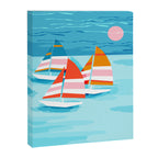 Popin - memphis sports retro throwback neon sailing sailboat cool rad gnarly trendy watersports Canvas Print Gallery Image 6