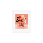 Posse - flamingo throwback nostalgia retro neon art print hipster trendy style minimal abstract geo Art Print Gallery Image 1