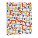 Primal - memphis throwback squiggle circle geometric grid lines dots trendy hipster 80s retro cool Canvas Print Gallery Image 6