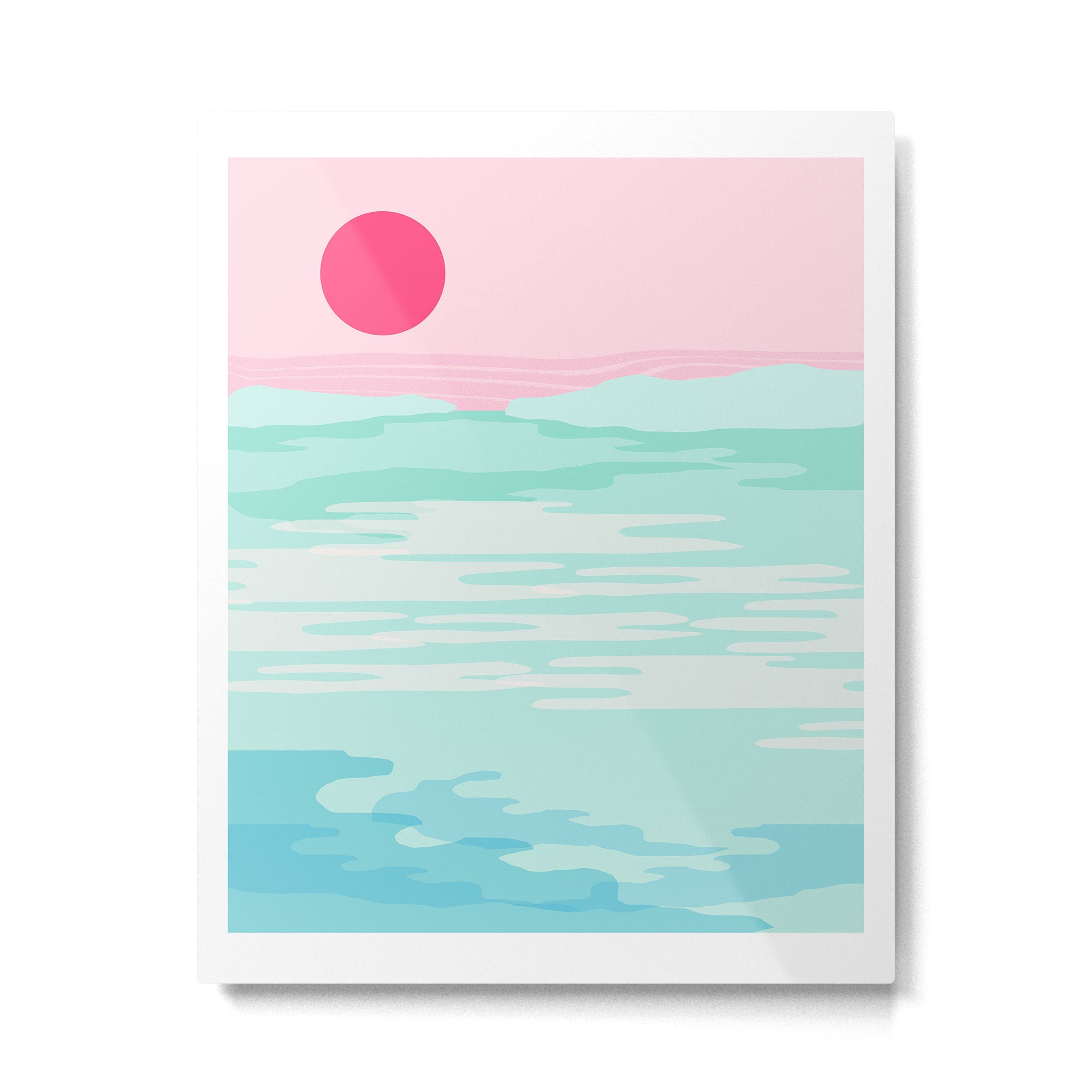 Really - 80s style throwback sunset sunrise west coast socal vibes surfing beach vacation Metal Print Gallery Image 4