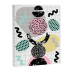 Righteous - abstract minimal throwback retro memphis style art decor wacka design Canvas Print Gallery Image 6