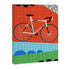Sporty - bicycle art, schwinn paramount, biking, cycling art print, retro, memphis art print Canvas Print Gallery Image 6