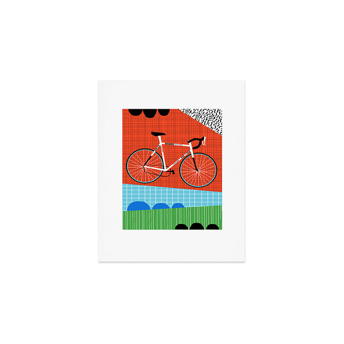 Sporty - bicycle art, schwinn paramount, biking, cycling art print, retro, memphis art print Art Print Gallery Image 1
