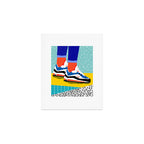 Super Fire - retro sneakers, throwback, memphis, fashion, shoes, sneakers, Art Print Gallery Image 1