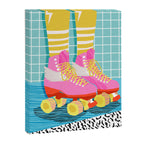 The Right Stuff - retro throwback 80s style rollerskates skating rink trendy 1980's Canvas Print Gallery Image 6