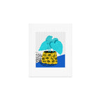 Totes magoats - memphis throwback retro house plant squiggle dot polka dot neon 1980s 80s style art Art Print Gallery Image 1