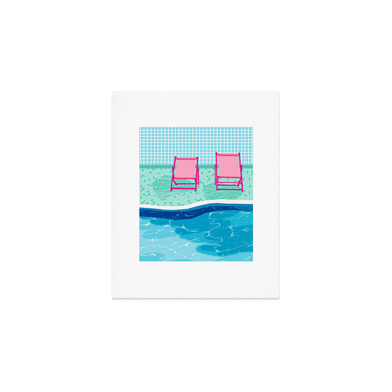 Vay-K - abstract memphis throwback poolside swim team palm springs vacation socal pool hang Art Print Gallery Image 1
