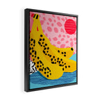 What It Is - memphis throwback banana fruit retro minimal pattern neon bright 1980s 80s style art Framed Canvas Print Gallery Image 2