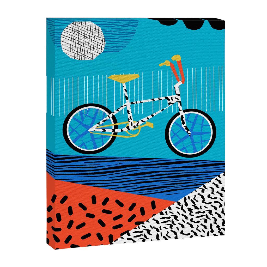 Wheelie - roger decoster bmx, bikes, bike, bicycle art print, cycling, sports art print Canvas Print Gallery Image 6