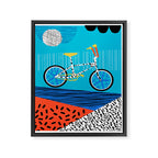Wheelie - roger decoster bmx, bikes, bike, bicycle art print, cycling, sports art print Framed Canvas Print Gallery Image 6