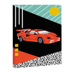 Wicked - sports car 80s retro throwback memphis style motorhead Canvas Print Gallery Image 6