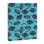 Wowzers - memphis throwback retro neon face eyes fashion print design dorm college trendy gifts Canvas Print Gallery Image 6
