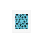 Wowzers - memphis throwback retro neon face eyes fashion print design dorm college trendy gifts Art Print Gallery Image 1