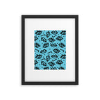 Wowzers - memphis throwback retro neon face eyes fashion print design dorm college trendy gifts Framed Art Print Gallery Image 5