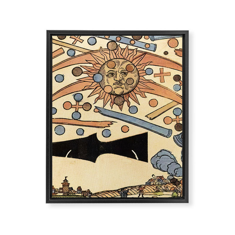 1561 Celestial Phenomenon over Nuremberg Framed Canvas Print Gallery Image 6